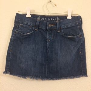Old Navy size 0 Raw Hem Denim Skirt Womens (021)